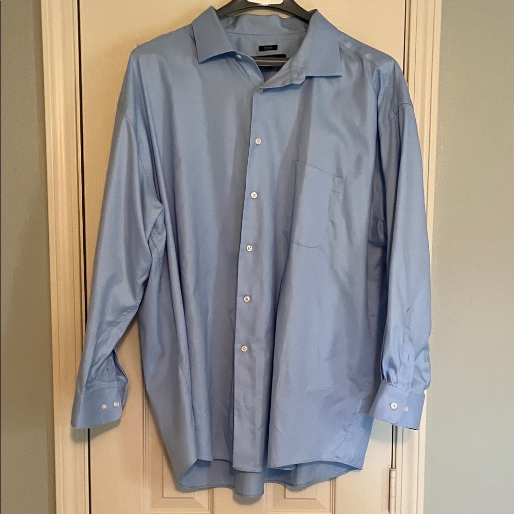 Pronto Uomo Light Blue Non-Iron Shirt